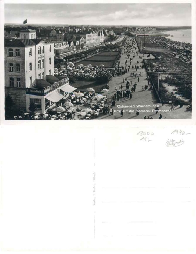 Warnemuende Bismarck Promenade *ca.1940