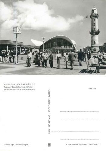 Warnemünde Leuchtturm Restaurant "Teepott" * 1983