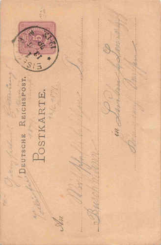 Wartburg Eisenach forerunner private postal stationery PP4F30 o May 13, 1879