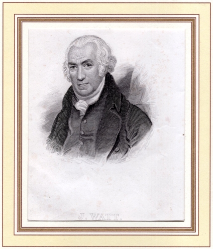 Watt James original steel engraving around 1830