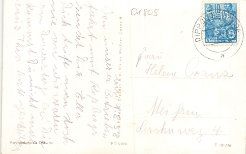 01809 Weesenstein Mueglitztal  o 1958