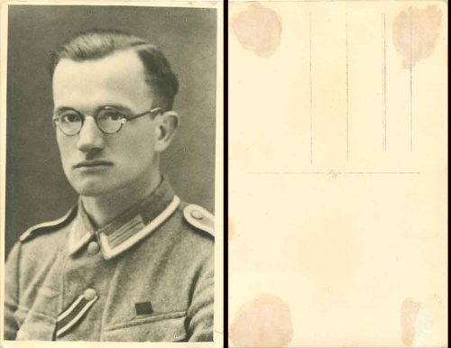 Wehrmacht NCO real photo card * around 1940