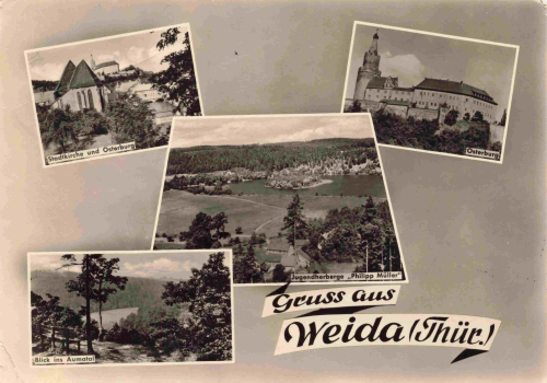 Weida Thüringen Mehrbildkarte o 1965