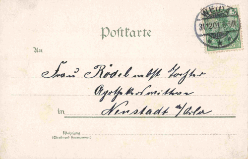 Weida Thüringen Wiedenkirche Jugendstilkarte o 1901