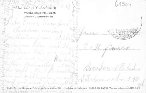 01904 Weifa Oberlausitz o 1961