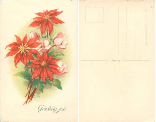 Poinsettia Artist Card H.C.P. *approx. 1930