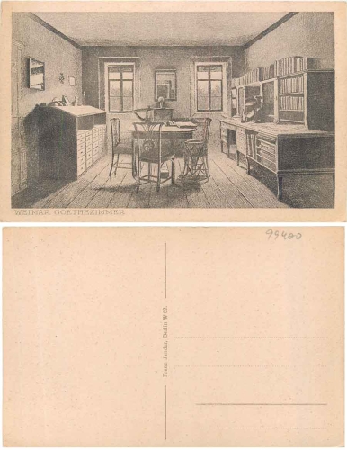 Weimar, Goethezimmer Künstlerkarte * ca. 1930