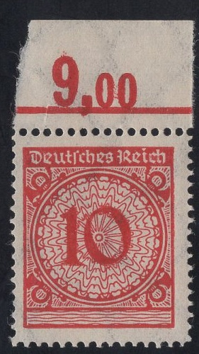 Michel 340 Pb ** Wertziffern Oberrand postfrisch geprüft 