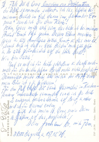 01689 Weinboehla Sachsen Postamt  gebraucht 1976