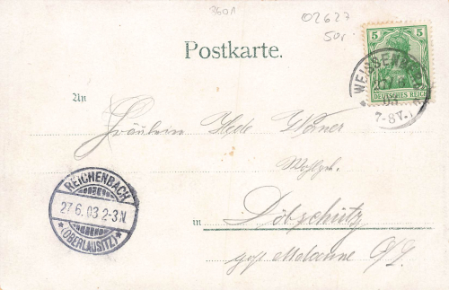 02627 Weissenberg Sachsen Neues Schützenhaus Litho o 1903
