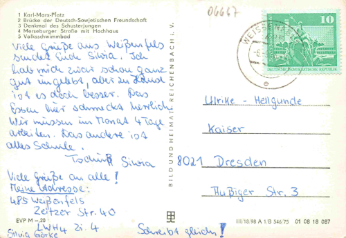 Weissenfels Mehrbildkarte o 1976