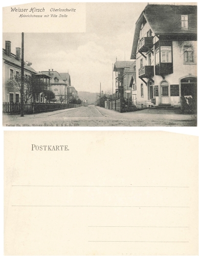 Weisser Hirsch Dresden Oberloschwitz Heinrichstrasse mit Villa Stella um 1900