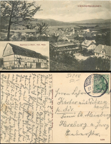 Witzenhausen Wenderhausen Gasthaus Stern o 27.7.1914