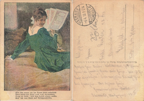 Wennerberg Kuenstlerkarte o 1918