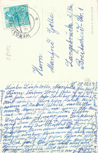 08412 Werdau Sachsen Katholische Kirche o 1954