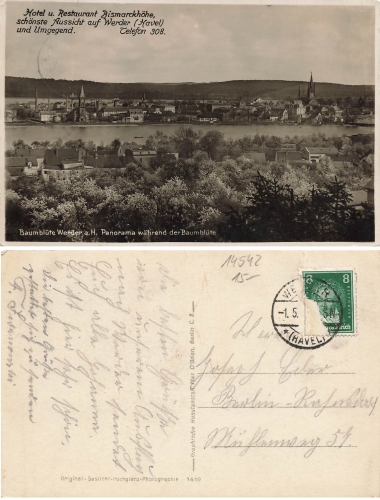 Werder Havel Bismarckhohe o ca 1930
