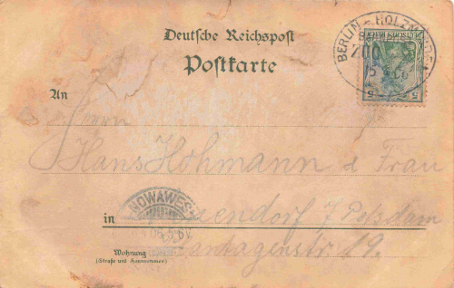 Werder Havel Restaurant Bismarckshöhe Litho alte Ansichtskarte o 1906