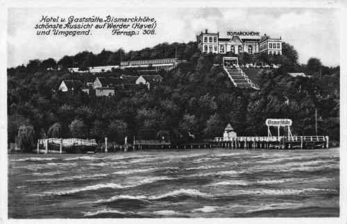 Werder Havel Gaststätte Bismarckhöhe alte Ansichtskarte o 1940