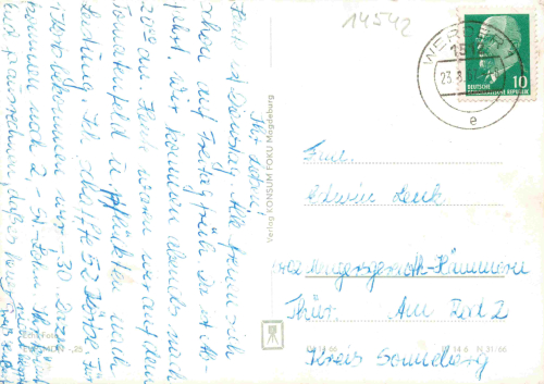 Werder Havel Mehrbildkarte mit Windmühle o 1967