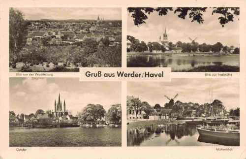 Werder Havel Mehrbildkarte o 1959