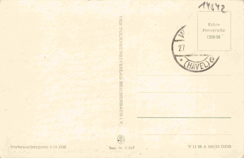 Werder Havel Mehrbildkarte o 1959