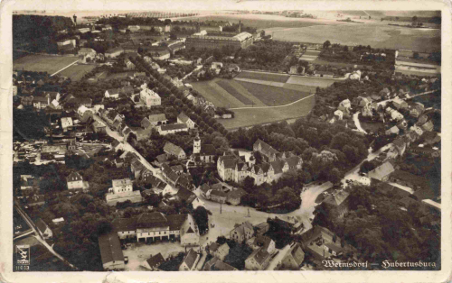 04779 Wermsdorf Schloss Hubertusburg Fliegerfoto o 1935
