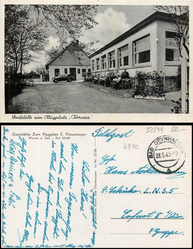 Bad Oeynhausen Werste restaurant to the airfield o 28.4.43