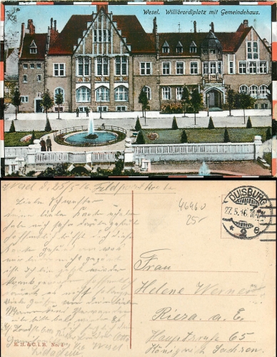 Wesel Willibrordiplatz mit Gemeindehaus o 27.5.16