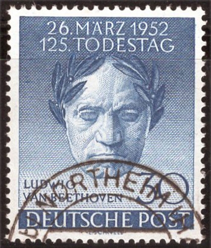 West Berlin Michel 87 o Ludwig van Beethoven stamped