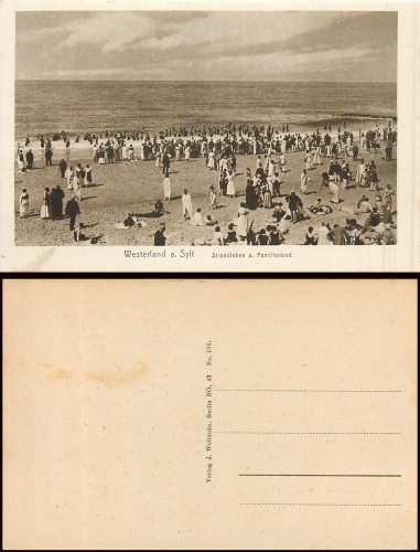 Westerland Sylt Strandleben am Familienbad *ca. 1930