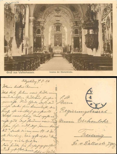 89358 Wettenhausen, interior of the monastery church o 7.8.1930