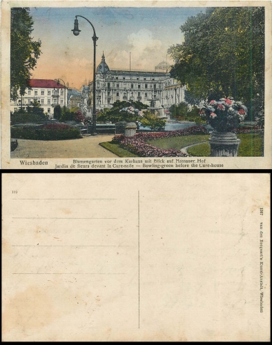 Wiesbaden Blumengarten a. Nassauer Hof  ca.1925