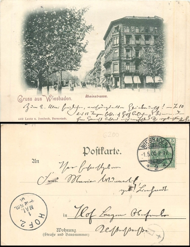 Wiesbaden Rheinstrasse o 1.5.1900