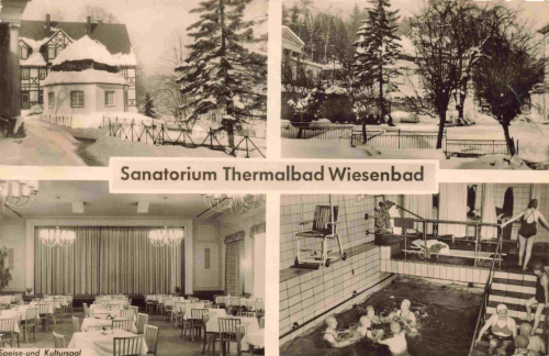Wiesenbad Sanatorium Mehrbildkarte o 1960