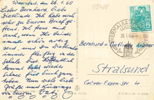 Wiesenbad Sanatorium Mehrbildkarte o 1960