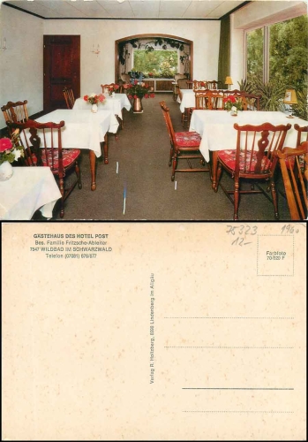 Wildbad Gästehaus des Hotel Post *ca. 1960