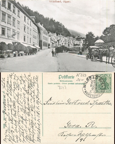 Wildbad Olgastrasse o 25.8.1909
