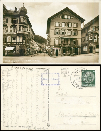 75323 Wildbad Schwarzwald Wilhelmstrasse o 16.06.1938
