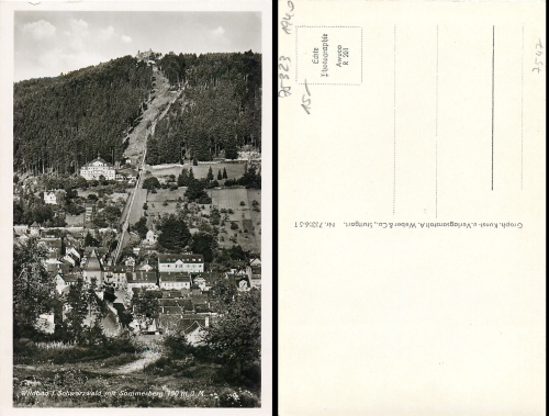 75323 Wildbad Schwarzwald mit Sommerberg *ca.1940