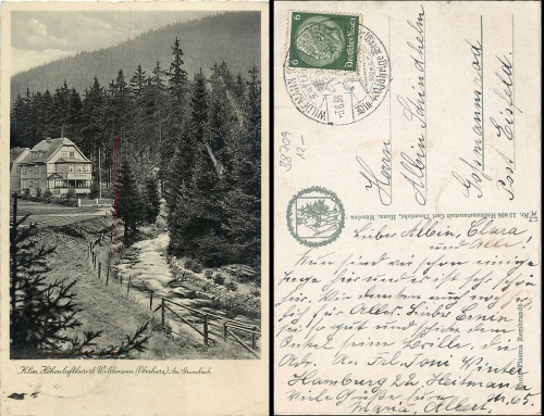 38709 Wildemann Oberharz Haus Sonneck o 03.06.1938