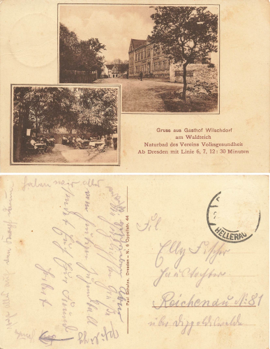 Wilschdorf Dresden Gasthof am Waldteich o um 1920