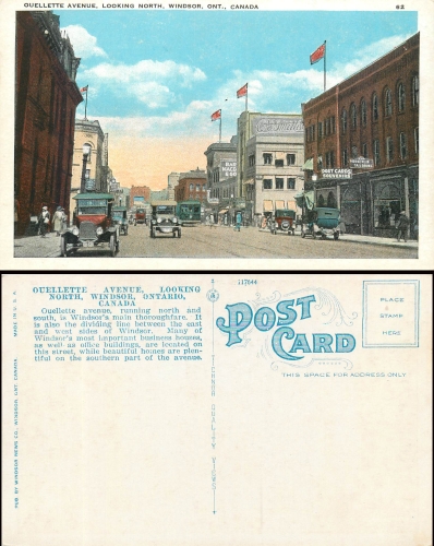 Canada Windsor Ont. Ouellette avenue looking north * ca.1930