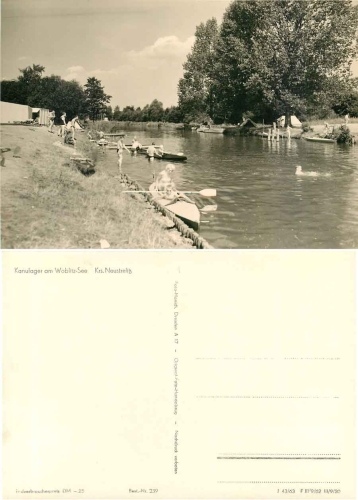17255 Woblitz See Wesenberg canoe camp *1963 Hanich0239