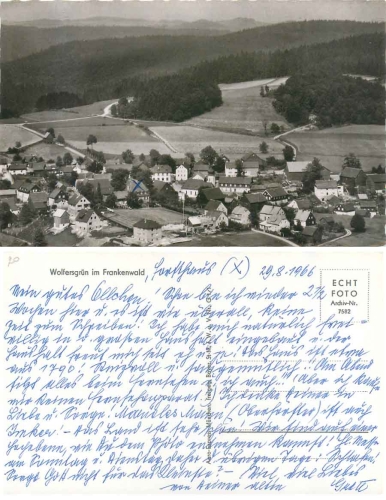 96346 Wolfersgrun Frankenwald gebr.1966