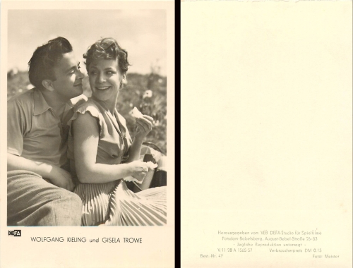 Wolfgang  Kieling & Gisela Trowe, DEFA, Best. nr. 47