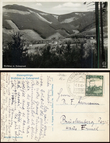 Wolfshau Eulengrund Kreis Hirschberg Riesengebirge o 5.8.1935