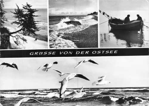 Wolgast Kopfstehender Webestempel auf AK o 1982