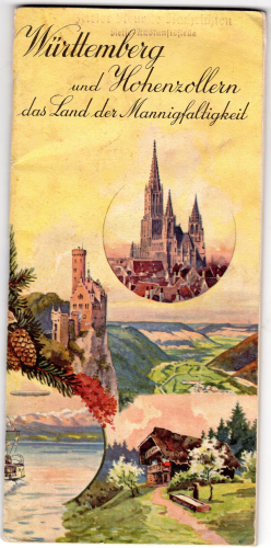 Wurttemberg and Hohenzollern travel guide 64 pages around 1930