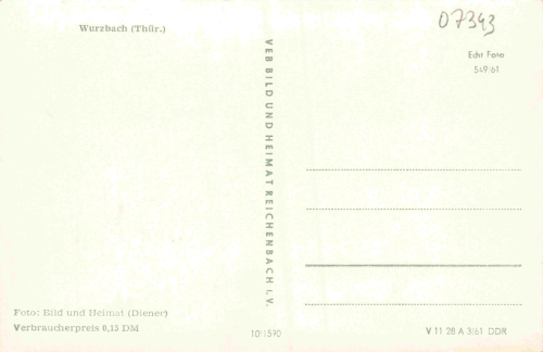 07343 Wurzbach Thüringen * 1961