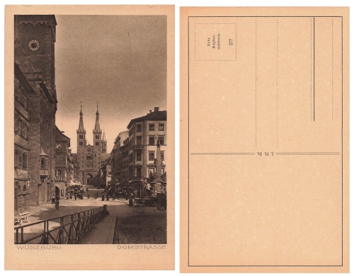 Wurzburg Domstrasse *ca. 1920